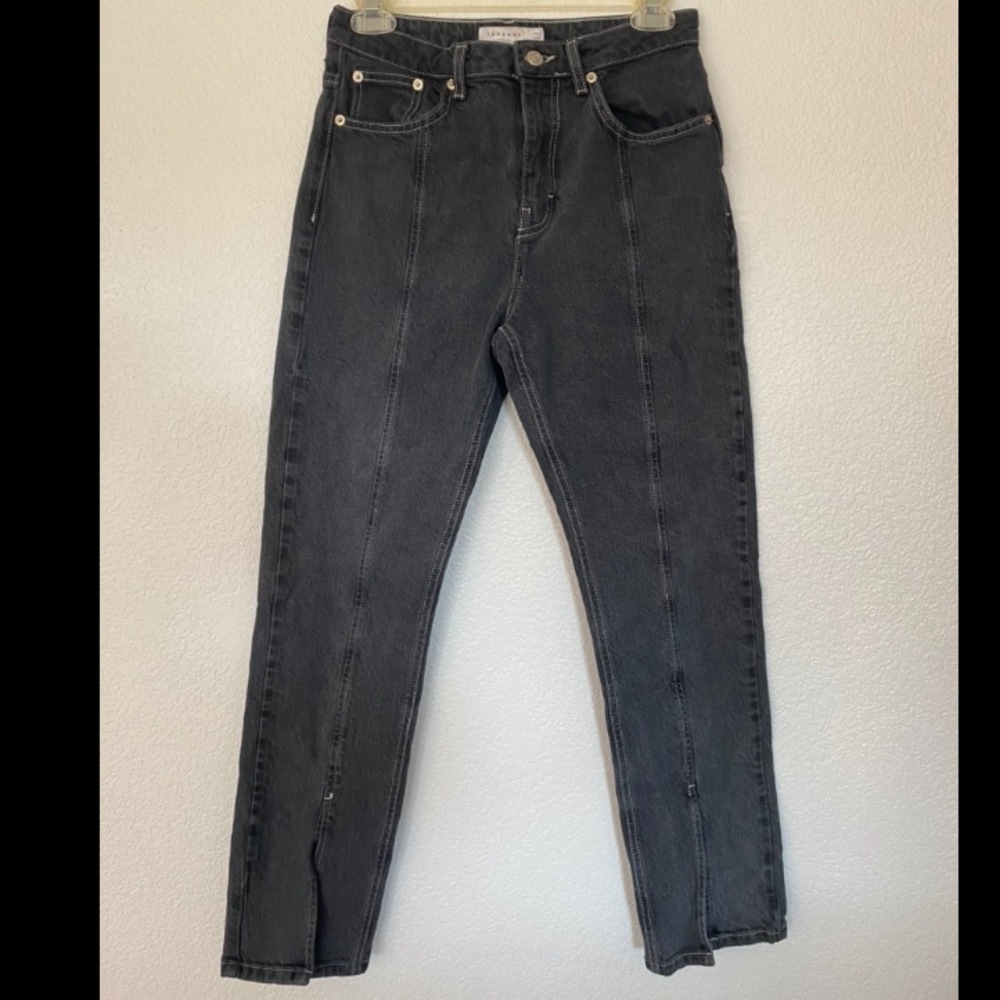 Topshop Straight Jean with bottom slits